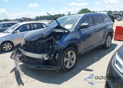 2014 Toyota Highlander Limited V6 z USA, uszkodzony, nr VIN 5TDYKRFH8ES020709